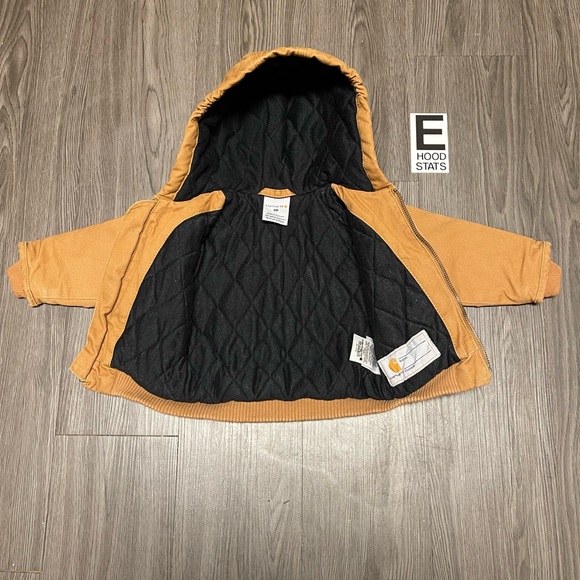Carhartt Tan Zip Up Infant Size 6M Hooded Jacket - Picture 3 of 10